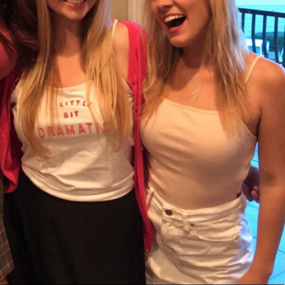 Pink Ribbed tank top
